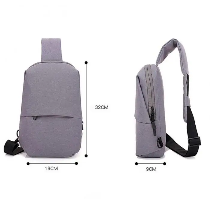 Men Chest Shoulder Crossbody Bag Zipper Small Durable For Outdoor Cycling Mobile Phone MUG88