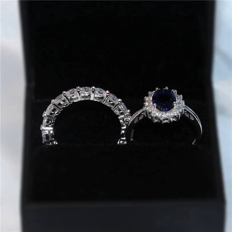 Роскошные ювелирные изделия свадебное кольцо для женщин принцесса Диана настоящая 925 пробы Серебряная Подушка огранка натуральный CZ кольца палец
