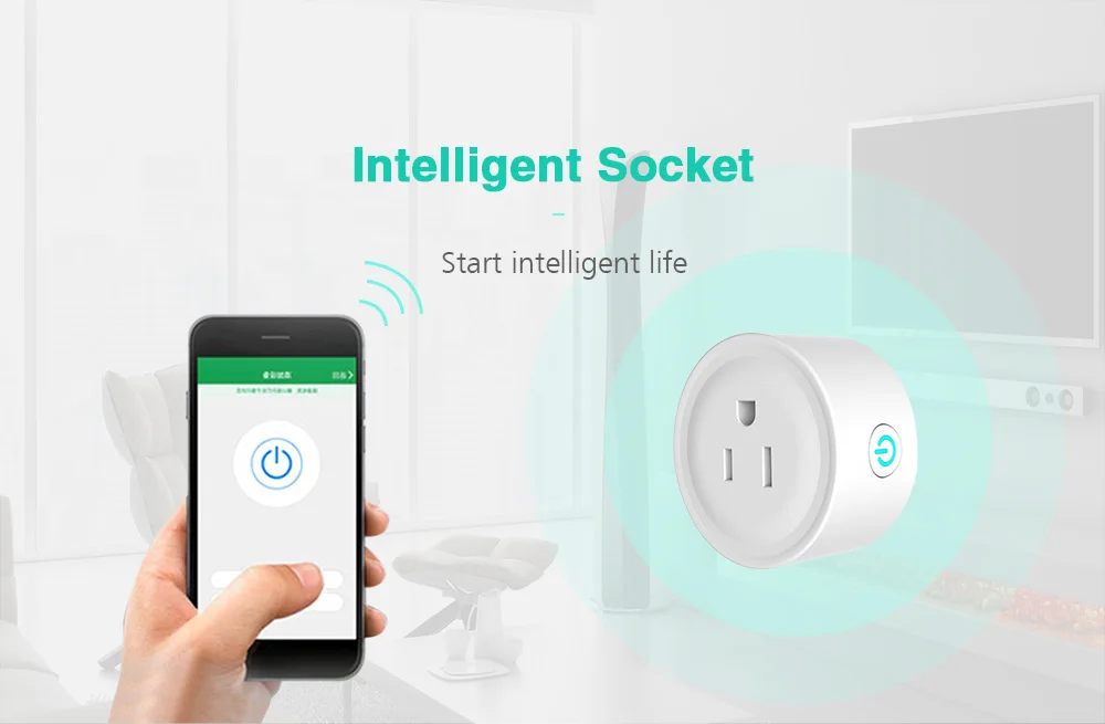 Wi-Fi умная розетка мини беспроводной пульт дистанционного управления Smart Plug совместим с Amazon Alexa/Google Home/IFTTT