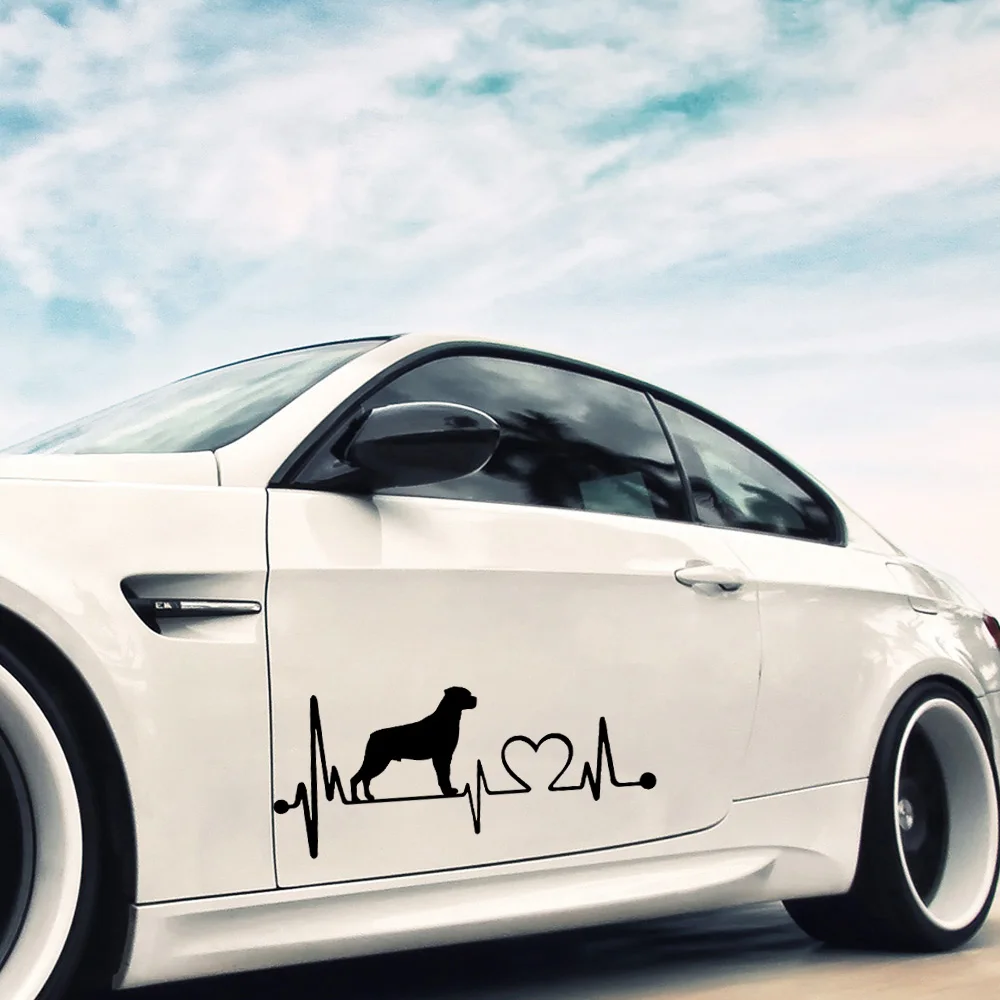 

New Design Electrocardiograph dog Stickers Voiture Hood Tailgate Side Window Decal Car Sticker Auto Sticker Decal Decorate