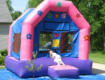 

4x3m pink inflatable bouncy castle for girl