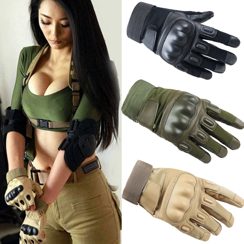 

LongKeeper Us Army Tactical Gloves Full Finger Black Hawk Outdoors Combat Motocycle Slip-resistant Carbon Fiber Tortoise Shell