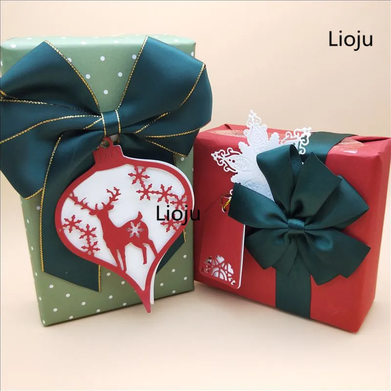 

LIOJU Tag dies 6pcs Christmas cut die mold New Scrapbook paper craft knife mould blade punch stencils dies