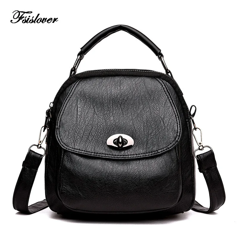 

2018 New Fashion PU Leather Women Backapck Mini Women Shoulder Bags Teenager School Backpack Bag Ladies Backpacks Lock Bagpack