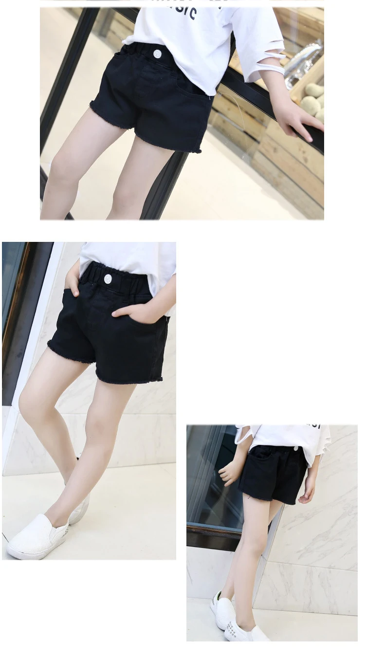 New Fashion 2018 Summer Shorts Baby Big Girls Clothes Kids Casual Solid Tassel Shorts For Girls Cotton Pockets Bottoms Clothing (12)