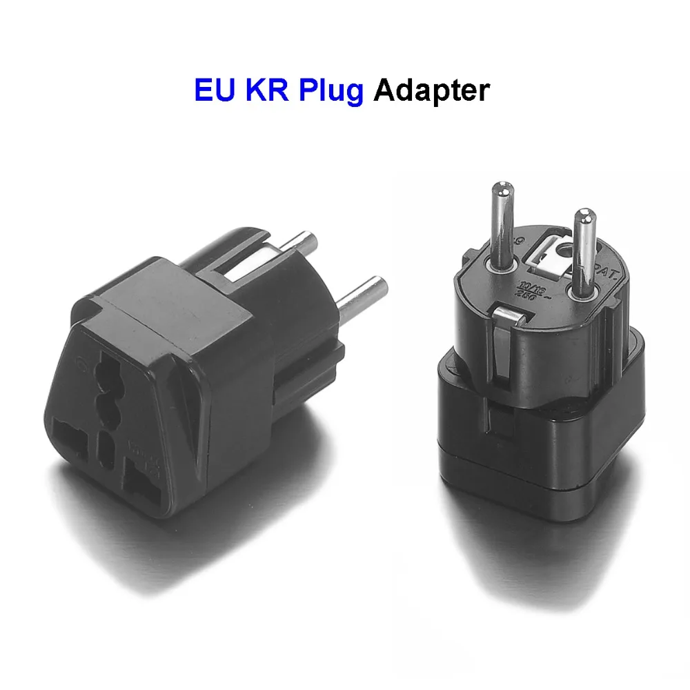 Universal European EU KR Plug Adapter AU UK American US To EU Euro