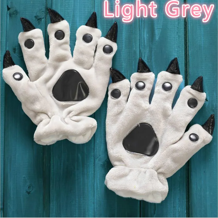 Flannel Onesie Gloves for Overall Animal Adult Monokuma Kigurumi Dinosaur Paw Gloves Pajamas Unicornio Sleepwear Unicorn Stitch - Цвет: kinder onesi