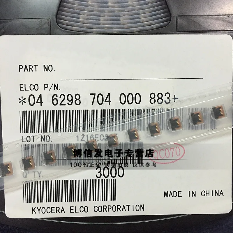 

046298704000883 + kyocera clamshell 0.5 mm distance between 4 p line clamp 0.9 mm high 0.2 mm