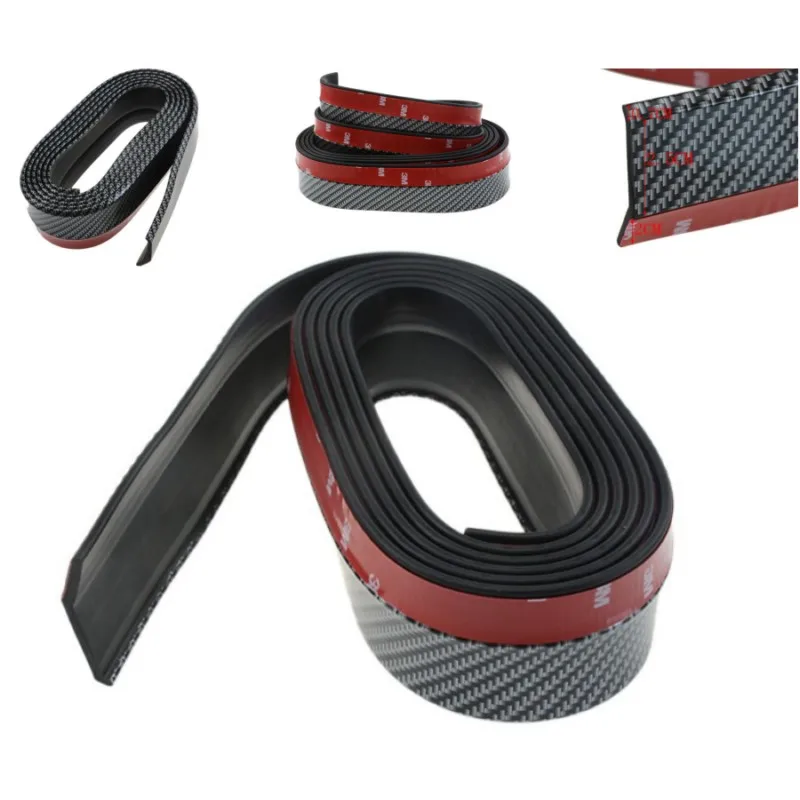 2.5M Carbon Fiber Car Styling Strips Sticker Body Kit Wrap Protector