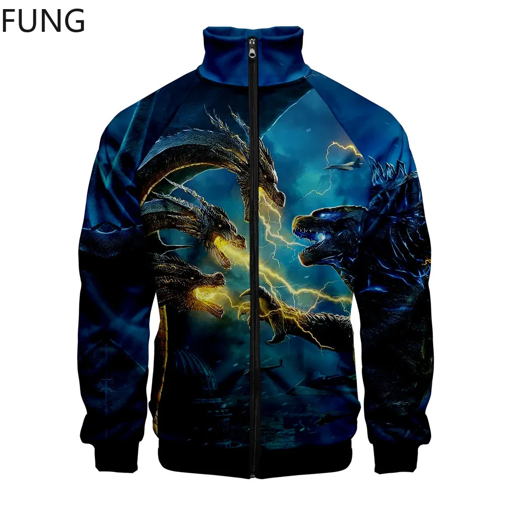 

Godzilla King of the Monsters Jacket Men/Women 3D Print Zipper Jacket New Movie Fashion Streetwear Harajuku Casual Jacket