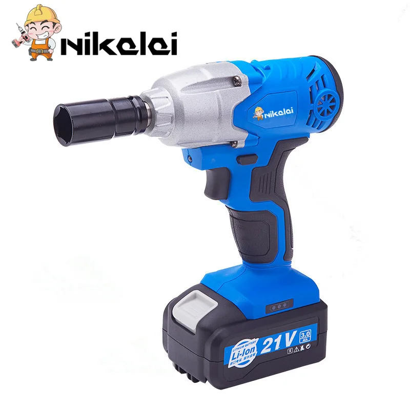 

NIKALAI 21V Rechargeable Lithium Battery 280N.m 3.0Ah Electric Wrench Cordless Drill driver home diy Cordless Wrench power tool
