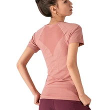 Для женщин открытый супер мягкий сетка для волос эластичные бесшовные Спорт тренажерный зал Йога Танец пот Active спортивные футболки