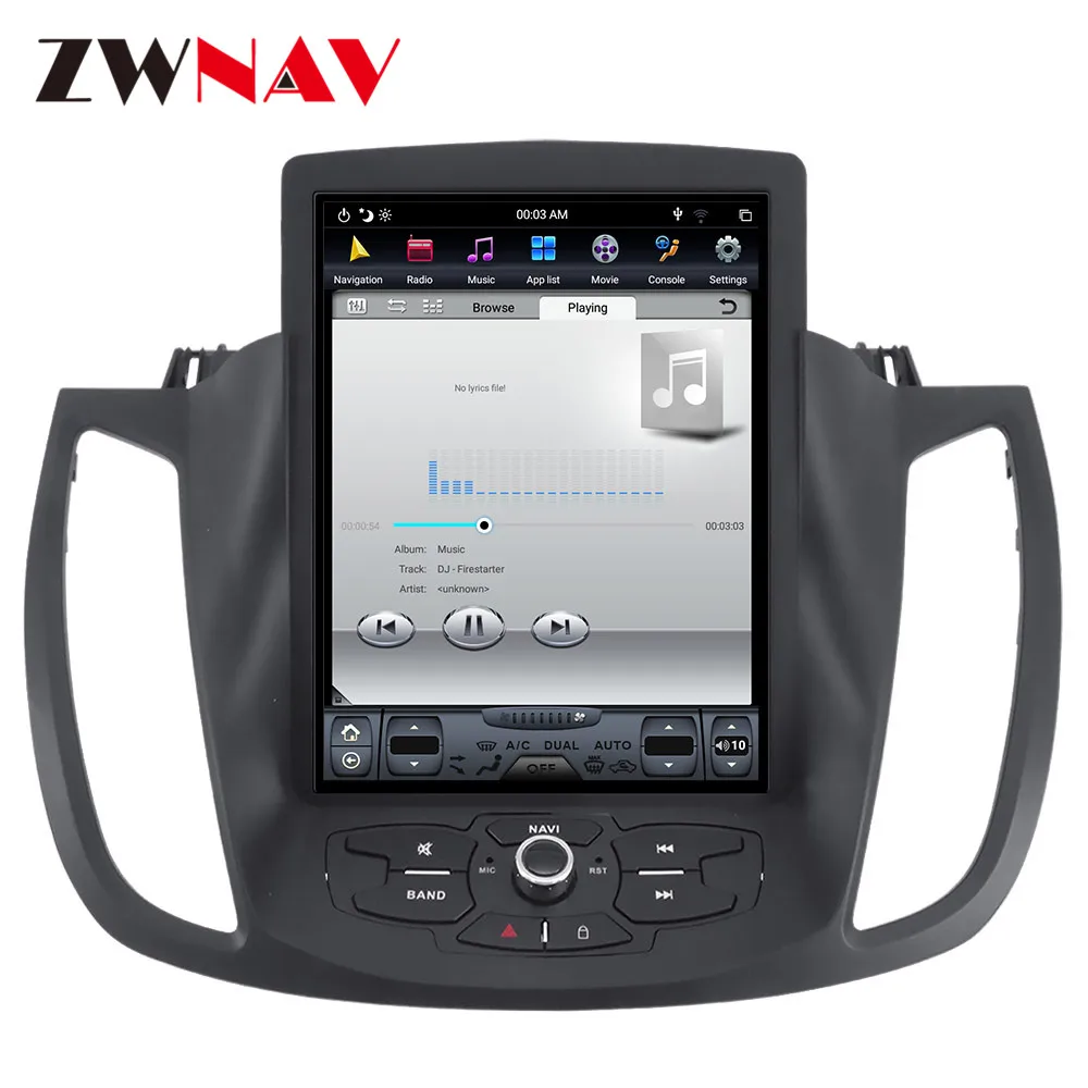 Discount PX6 4GB RAM Tesla style Android 8.1 Car GPS Navigation For Ford KUGA 2013+ head unit multimedia auto radio tape recorder 2