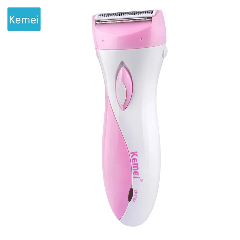 Kemei женская бритва моющаяся бритвенная машина для леди бритва женская бритва и эпиляция электробритва для удаления волос 4 - Цвет: Розовый