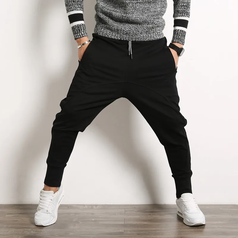 

2019 Autumn Cool Mens Harem Pants Casual Cotton Thin Pants Men Big Size Street Fashion Hip-hop Pants Stage Performance Trousers