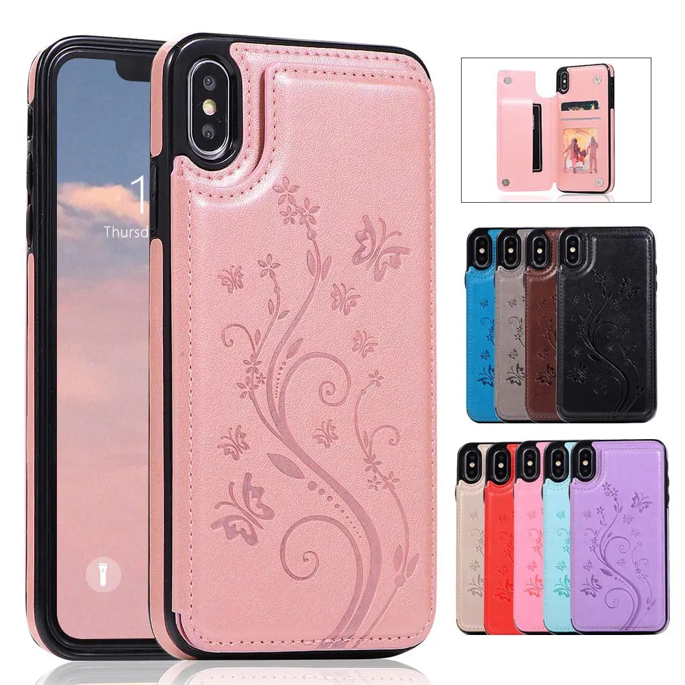 CASEIER деловой чехол из искусственной кожи для iPhone 10 XR XS MAX с держателем карт