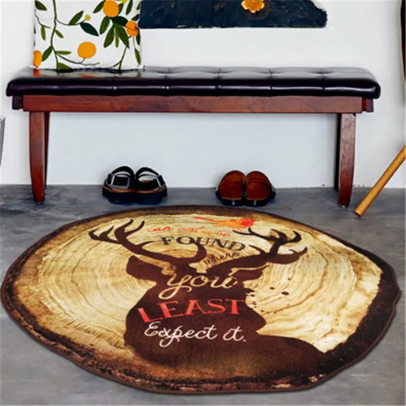 

2018 Hot Sale Punk Style Nylon Round Carpets For Living Room Bedroom Kid Room Home Carpet Area Rugs Floor Rug Fashion Door Mat