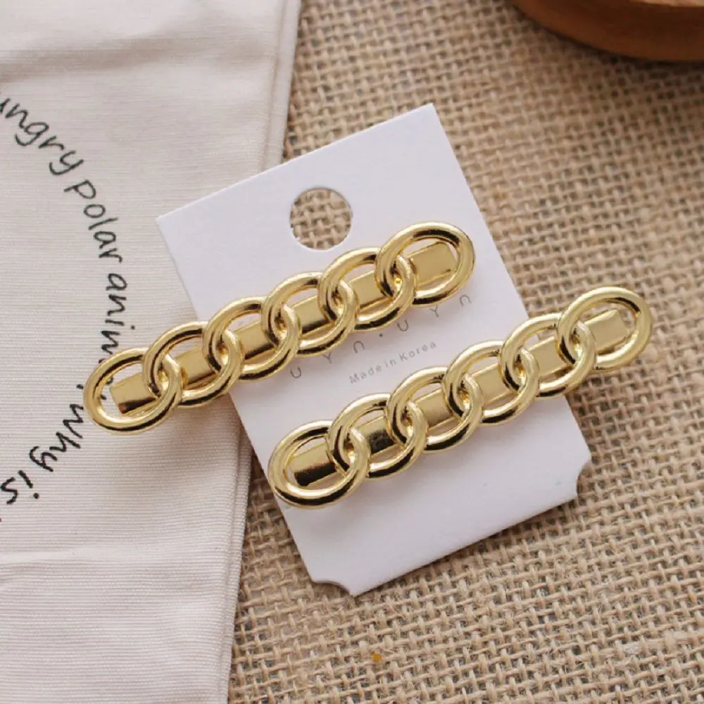 

New 1PC Minimalism Metal Chain Hairpins Gold Color Long Barrettes Hair Clips for Women Girls Korea Fashion Hair Accessories