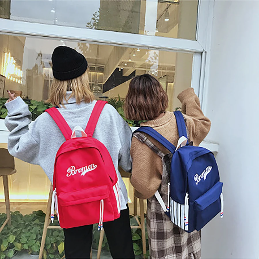 

Fashion Letter Print Women Backpack Nylon Student Campus Schoolbag For Girls Large-capacity Casual Travel Backpack New Bags 2019