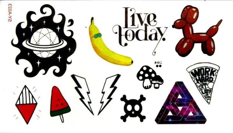 

(Min order $0.5) waterproof temporary tattoo tatoo henna fake flash tattoo stickers Taty tatto LOVE TODAY SYA023