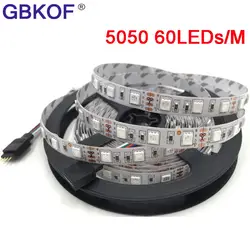 5 м DC 12 В светодиодные полосы света 5050 3528 RGB Color SMD не Водонепроницаемый 300 светодиоды fexible Тирас LED украшения освещения для внутреннего или