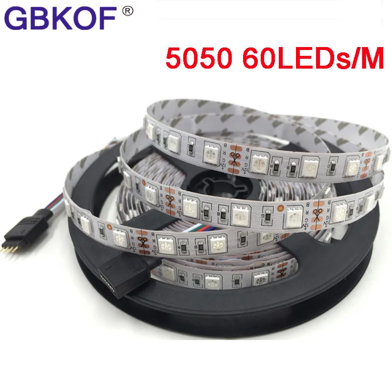 #Best 5M DC 12V led strip light 5050 3528 RGB color SMD Non Waterproof 300leds fexible tiras led decoration lighting for indoor or car