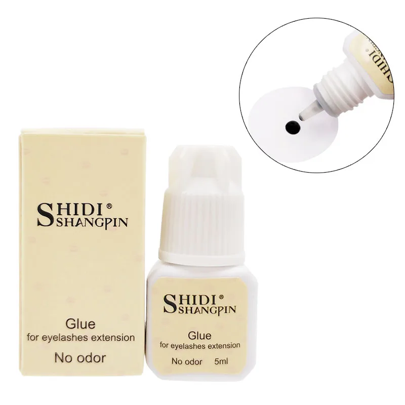 

SHIDISHANGPIN 5ml Eyelash Extension Glue 1-2 Seconds Fast Drying Eyelashes Glue Professional Lash Glue Black Adhesive SDJJ5