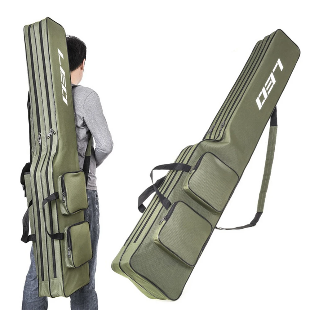 Folding Fishing Rod Holdall Bags Carrier Pole Tool Storage Case Gear Tackle Reel