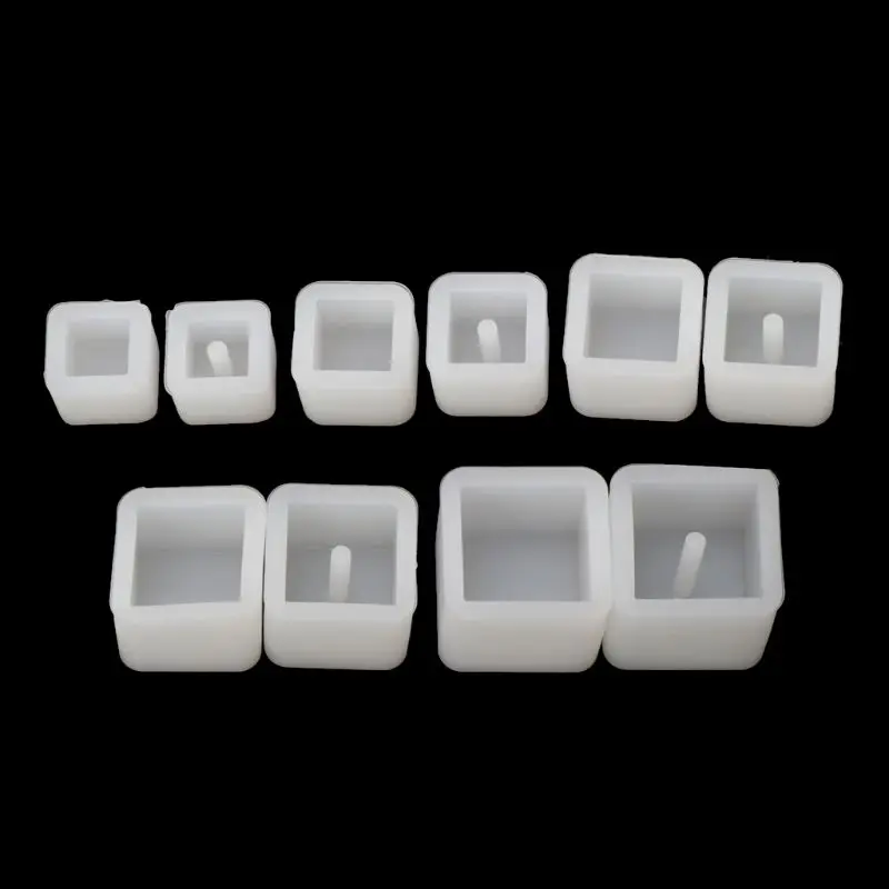 1pc Flat Ball Beads Epoxy Resin Molds Big Hole Bead Silicone Mold