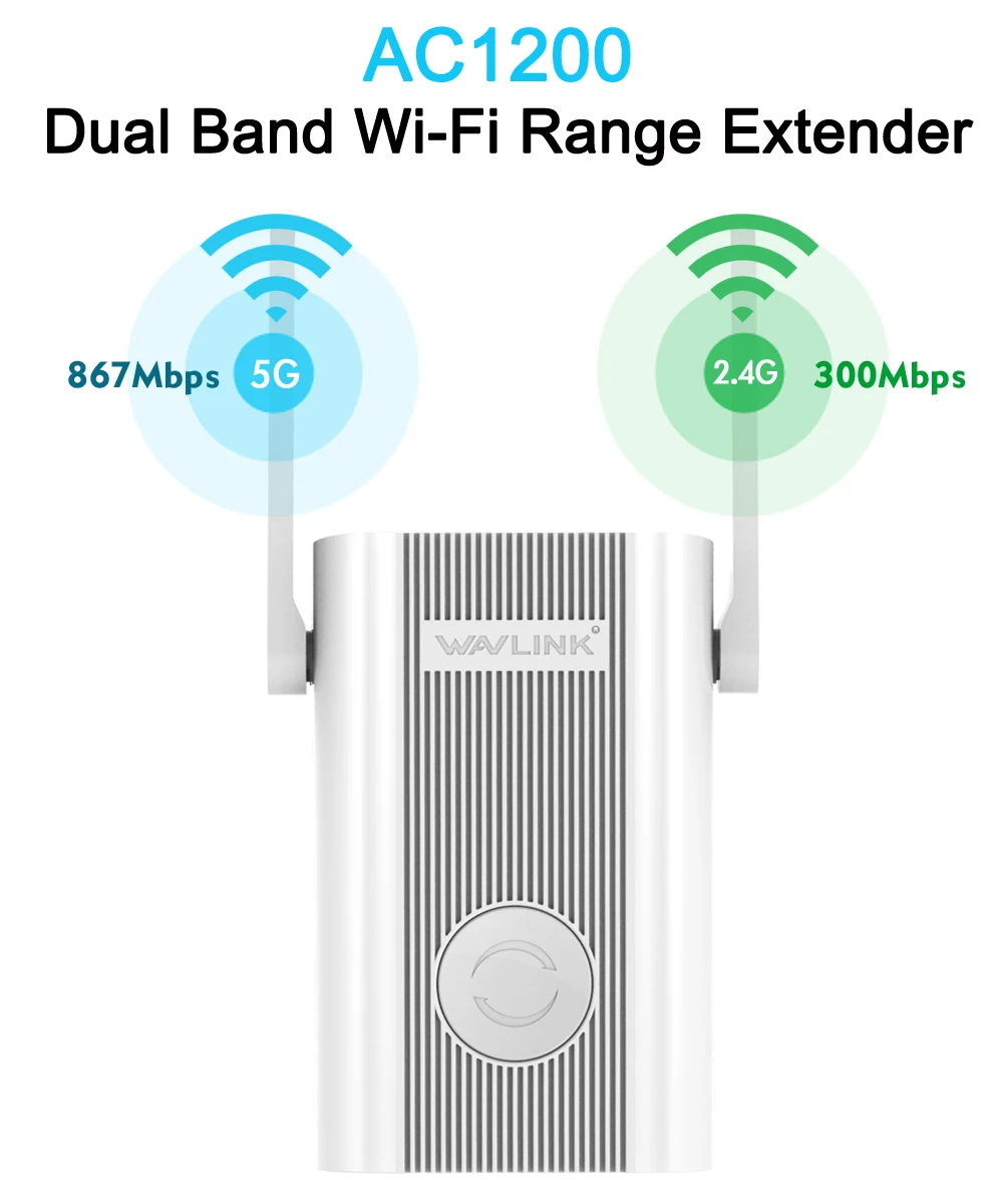 1200 Мбит/с, 2,4 ГГц, 5 ГГц, двухдиапазонный, AP, беспроводной, WiFi, расширитель дальности, Wifi, усилитель 802.11ac, внешние антенны, Repetidor, Wifi