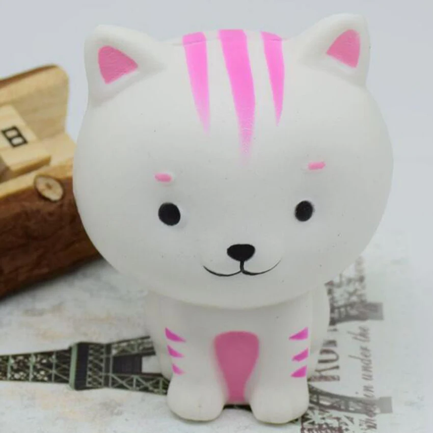 

New 2019 Simulation Cat Squishy Slow Rising Squeeze Decompression Kawaii Squish Toy Stress Reliever Phone Strap
