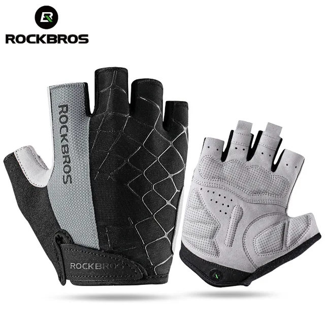 

ROCKBROS Cycling Half Finger Gloves for Men Women Anti-slip Bicycle Glove Shockproof Racing Riding Glove guantes mtb Bike Gloves