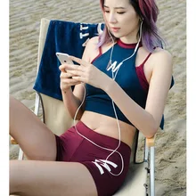 Одежда для плавания танкини пуш-ап купальник для женщин подростков из двух частей купальник женский раздельный купальный костюм раздельный бикини Таиланд Badpak