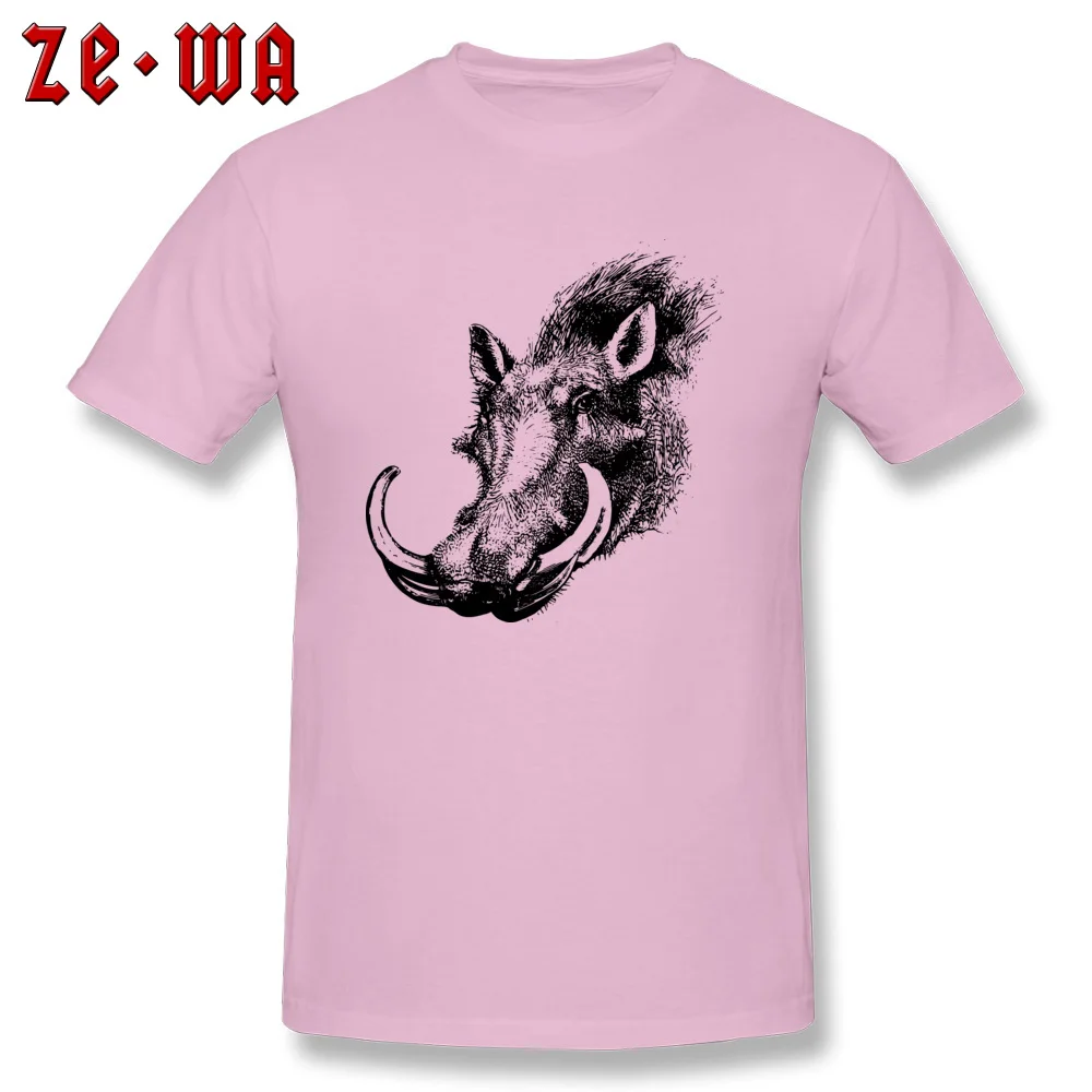 Design Short Sleeve Tees Labor Day Round Neck 100% Cotton Men's T Shirts animal 2028148 Design T-shirts Prevalent animal 2028148 pink