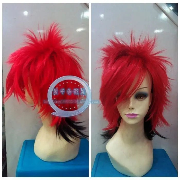 Hideto Matsumoto Cosplay Wigs Hide X Japan Mixed Red And Black