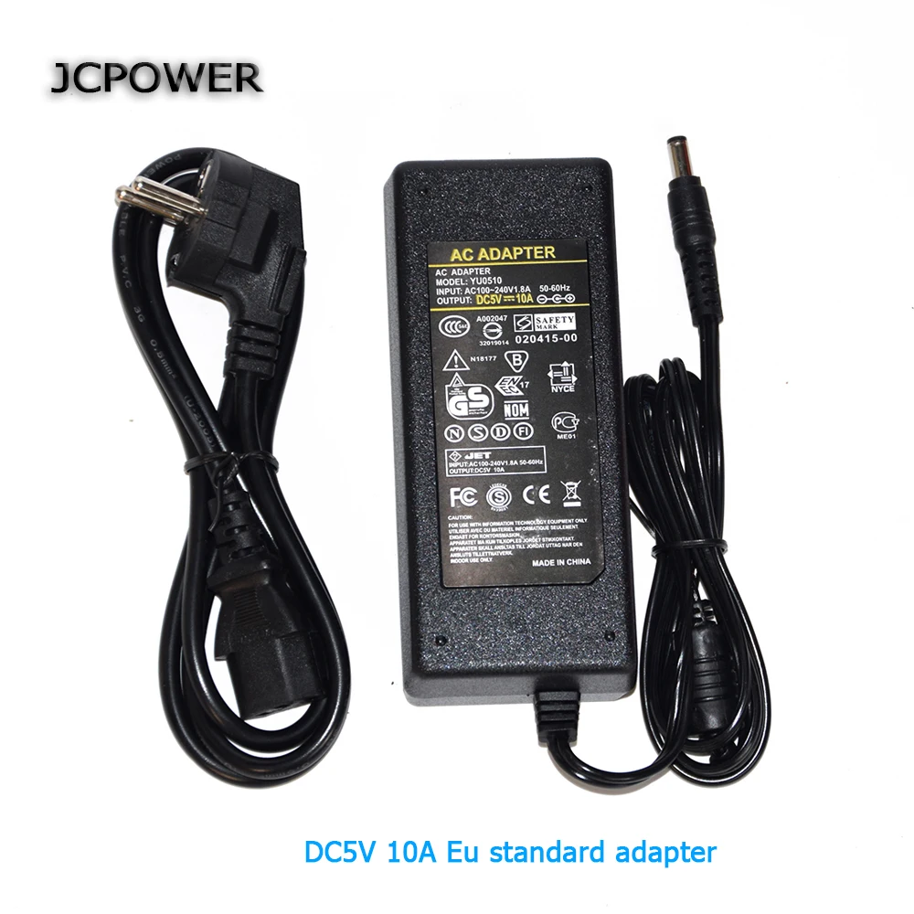 Jcpower AC110V 220 В DC 5 В 2A 3A 6A 8A 10A 10 Вт 15 Вт 30 Вт 40 Вт 50 Вт светодиодный адаптер питания для Светодиодные ленты DC5V светодиодный трансформатор