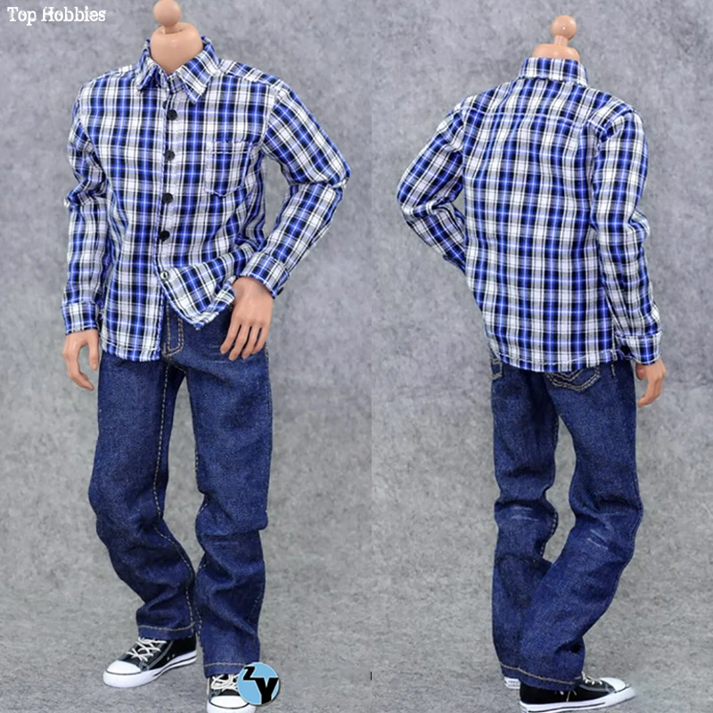 camisa blanca jean azul hombre