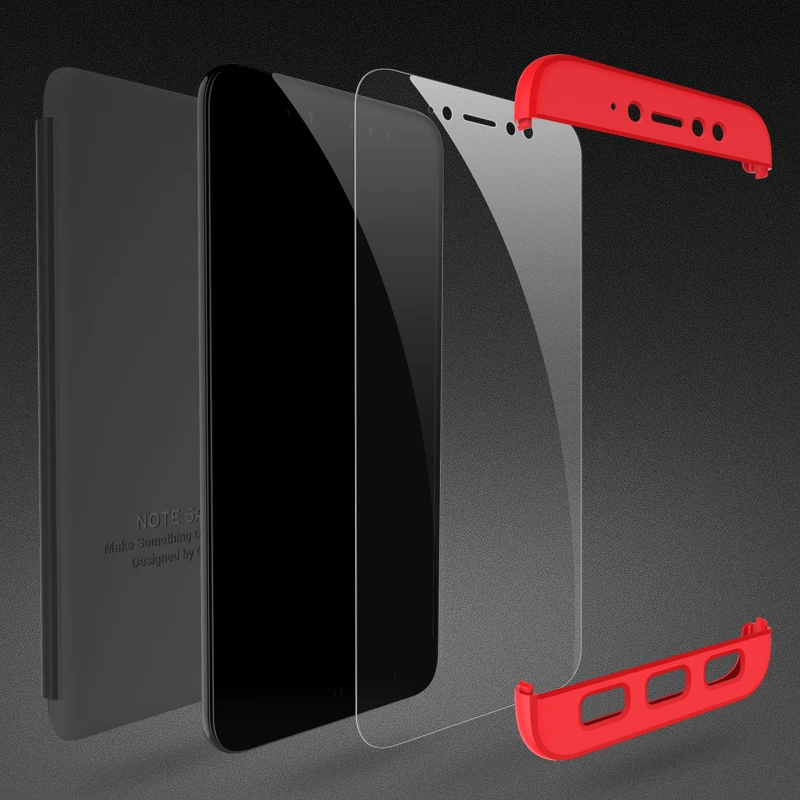 360 Degree Full Cover Case For Xiaomi Redmi Y1 Lite Case With Tempered Glass Luxury Plastic Cover For Xiaomi Redmi Y1 Lite Case