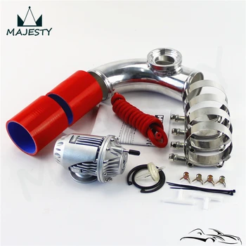 

SQV Blow Off Valve BOV IV 4 RED +2.25''57mm 90 degree Flange Pipe+ silicon Hose kit