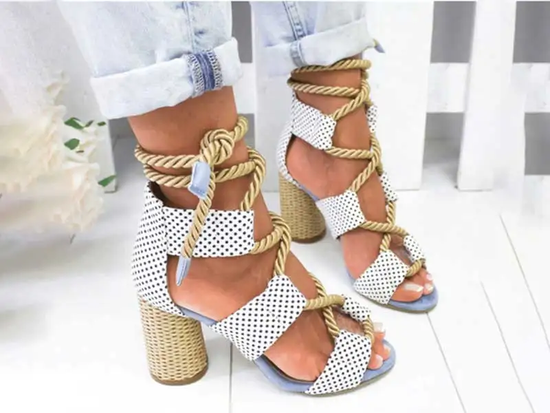 Women shoes sandals women 2019 new platform wedges shoes woman high heels hollow lace-up sandals female zapatos de mujer (26)