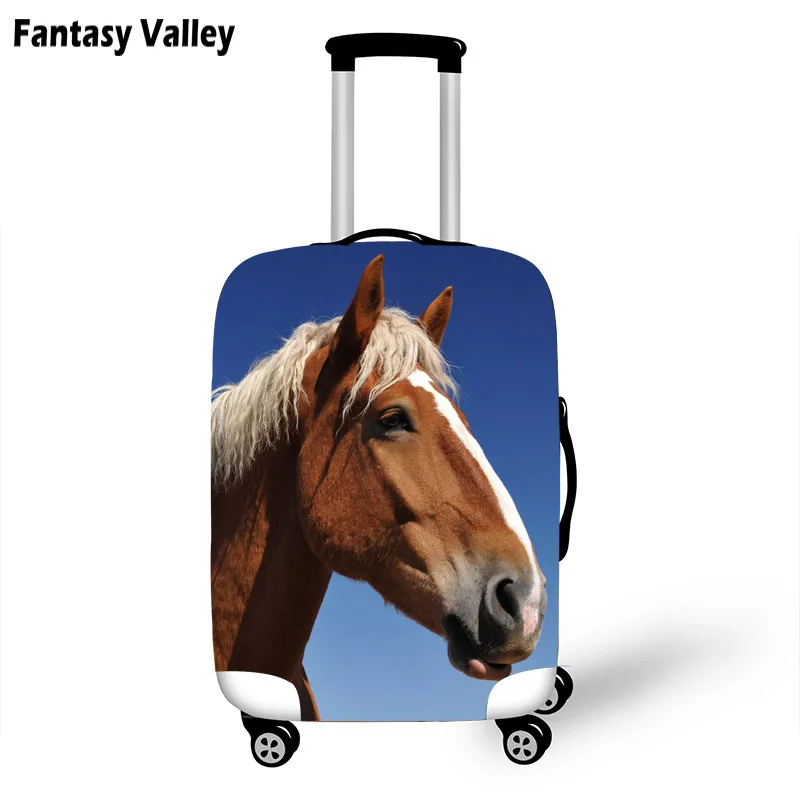 Высокоэластичный защитный чехол для багажа с принтом лошади, аксессуары для путешествий 18-32 дюймов, чемодан, Чехол для багажа, набор для багажа - Цвет: pxtm11