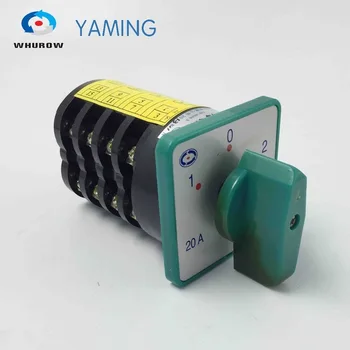 

change over switch 3 position switch 20A 4 phase 4kw 380V rotary cam combination switch silver contact HZ5-20/4