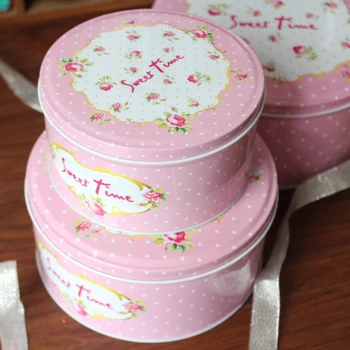 

New pink Sweet time pattern Baking cookies box 3 different size in 1 lot Floral natural pattern