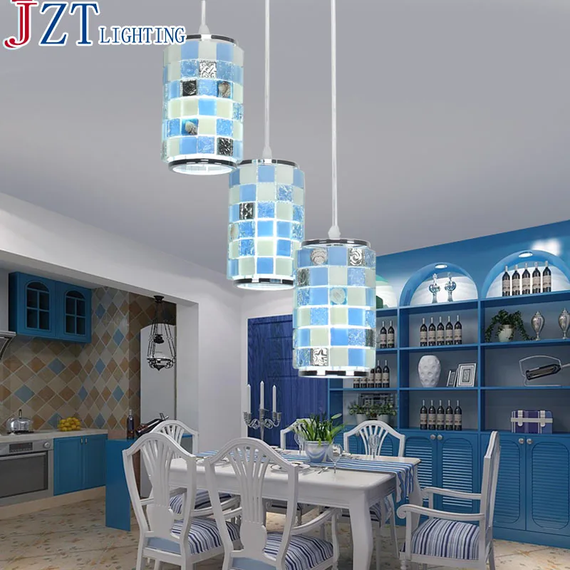 M Mediterranean Style Natural Shell Lamp Shade LED Dining Room 3 Head