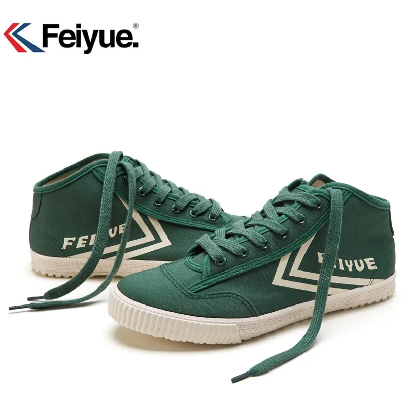 $22.94 Feiyue Men Women Shoes Classics Knight Shoes Black Canvas Rubber Lace-Up Shoes Sneakers