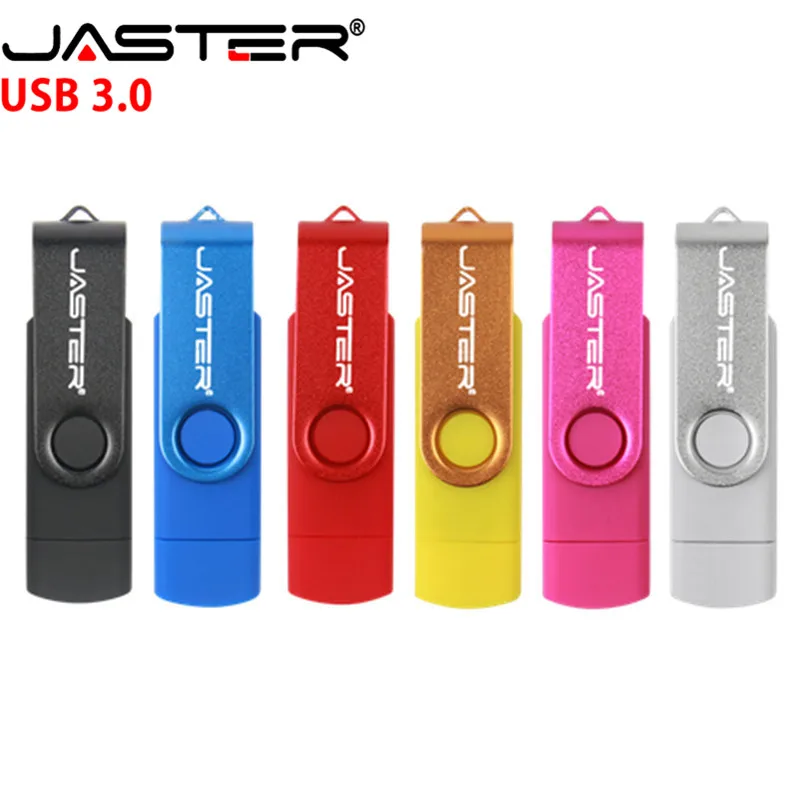 

JASTER New USB 3.0 USB flash drive pen drive 128GB 64GB 32GB 16GB 8GB 4GB OTG 2 in 1 High Speed Pendrive for Android/PC