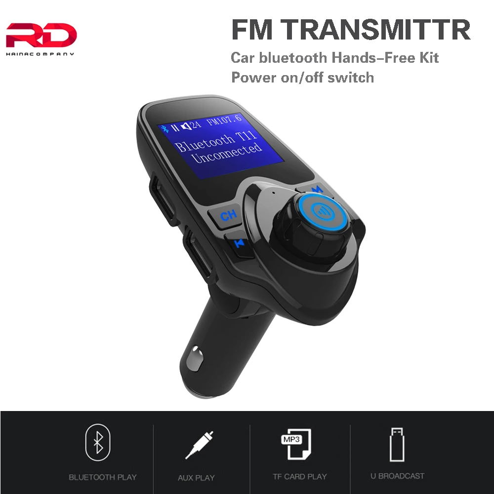 Haina Bluetooth Wireless Car Charger Aux Port Car Mp3 Player Radio