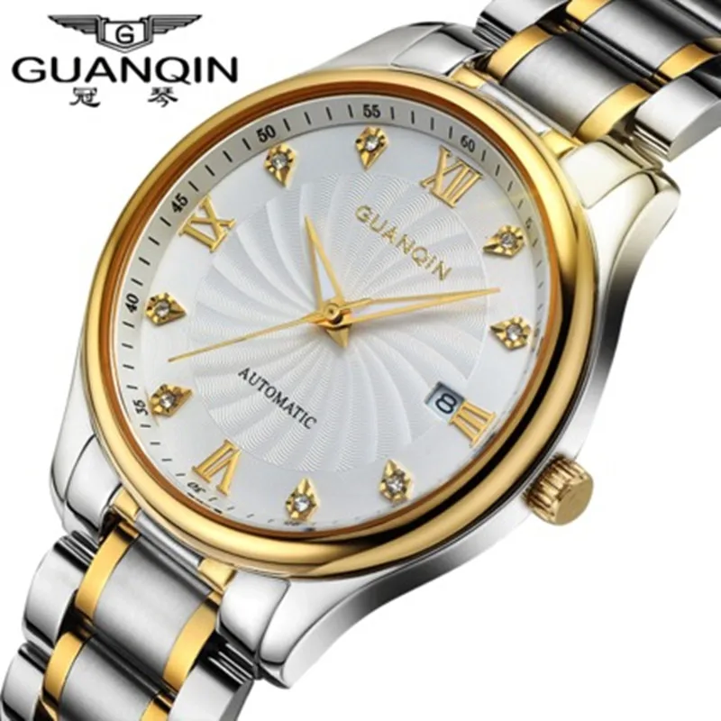

Mens Watches 2017 GUANQIN Luxury Brand Mens Automatic Self-Wind Watch S Shock Steel Mens Wrist Watches Relogio Masculino Reloj