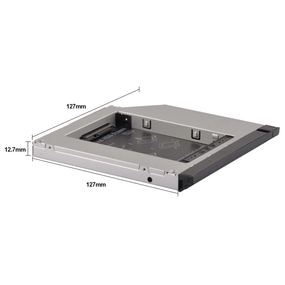 DeepFox 2nd HDD Caddy 12 7 мм SATA 3 0 2 5 &quot2 ТБ SSD жесткий диск Корпус для ноутбука HP 8460W с