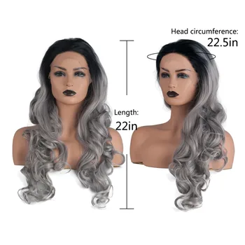 

Wholesale Top Quality Long Natural Wave Heat Resistant Synthetic Lace Front Wigs